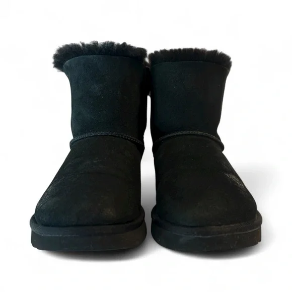 UGG - Mini Bailey Bow II - Black - Size 8 - Picture 2 of 8